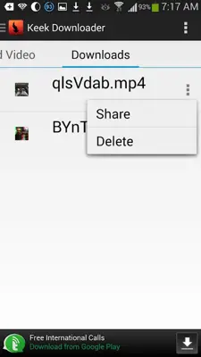Keek Downloader android App screenshot 0